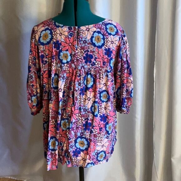 NWOT TERRA & SKY tunic style top in bright, vibrant colors size 3x - Picture 7 of 12